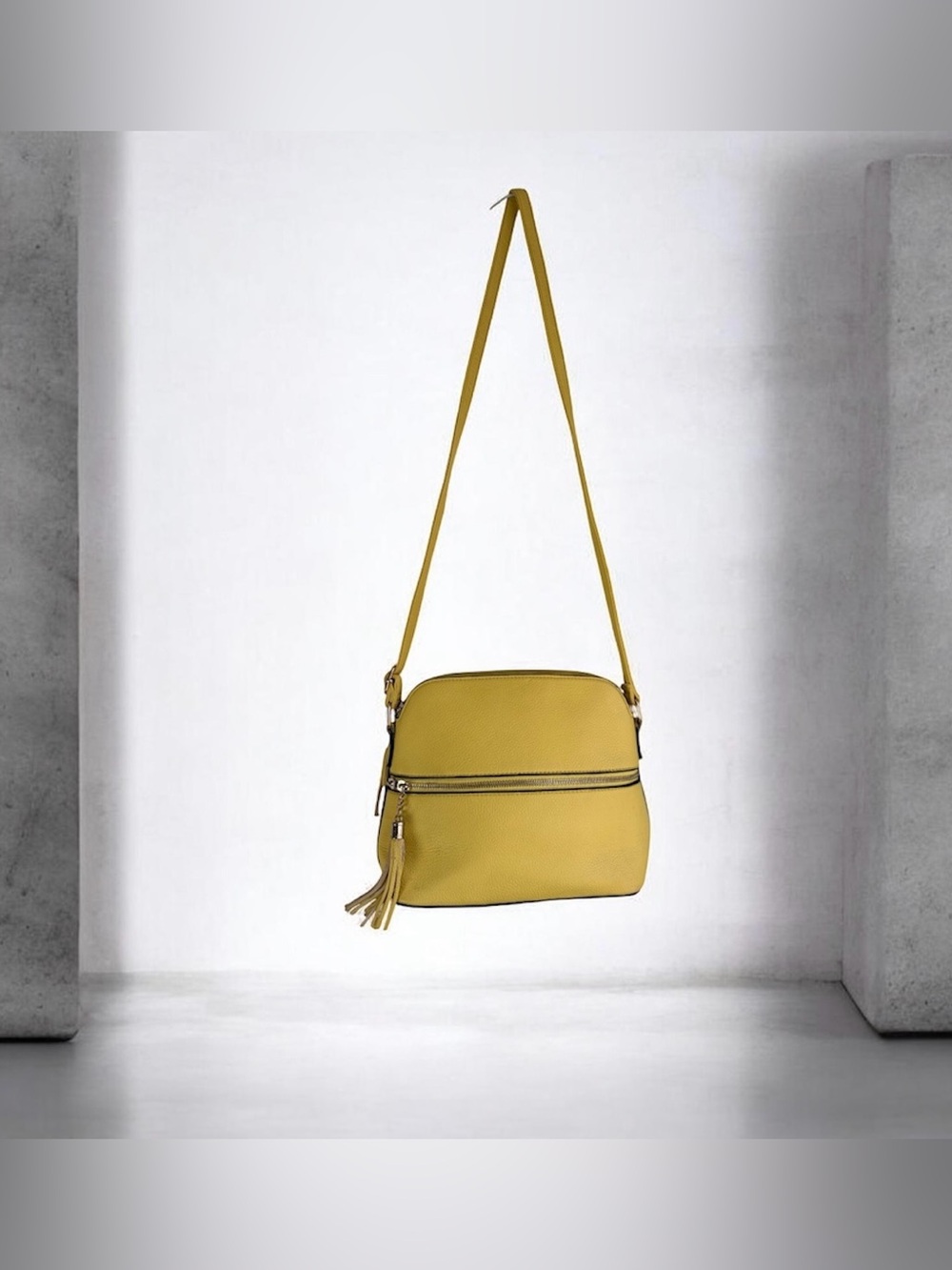 DASEIN | Yellow Crossbody Shoulder Bag With Built in Money Pouch - Picture 3 of 17